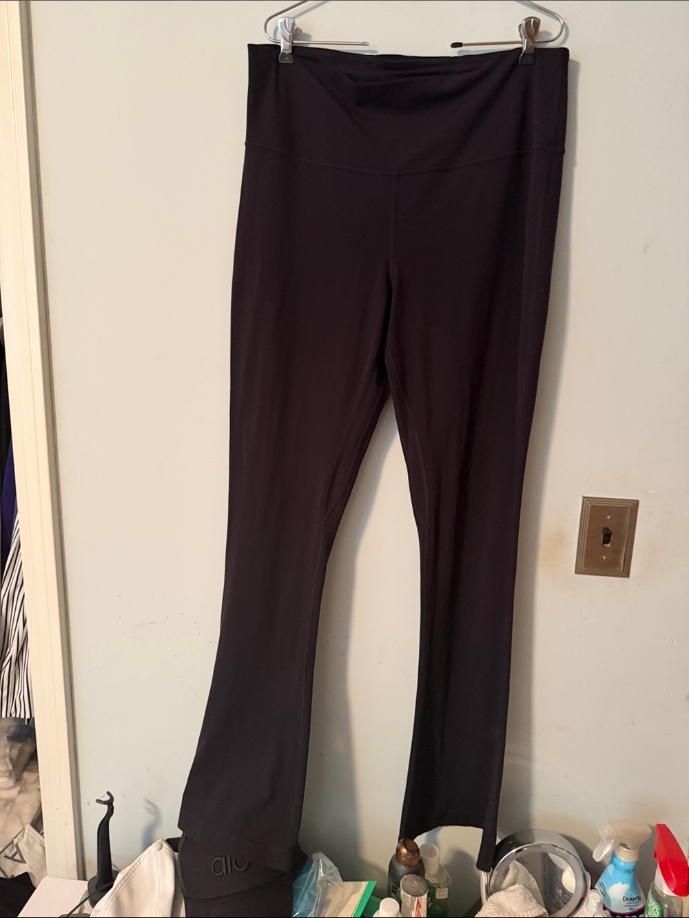 Lululemon Black High Rise Groove Flare Yoga Pants Size 14 NWOT